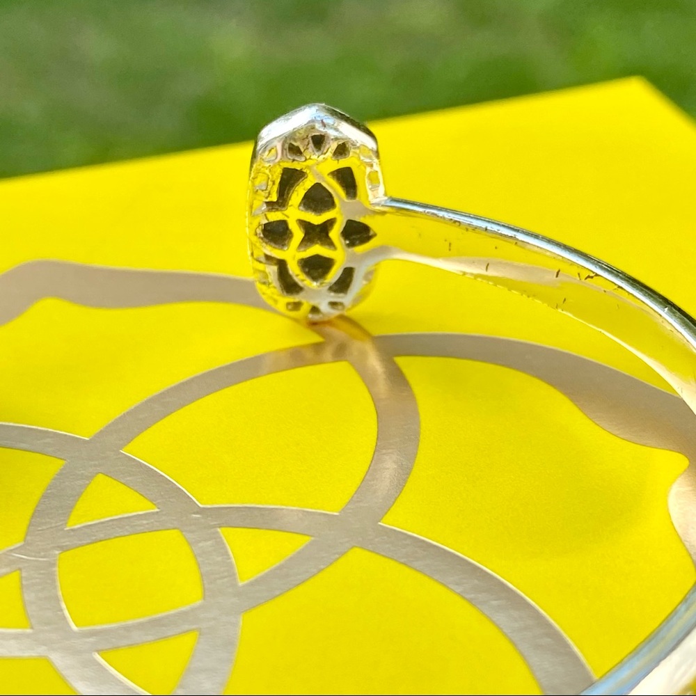 Kendra Scott Gold Elton Platinum Drusy - Picture 8 of 12
